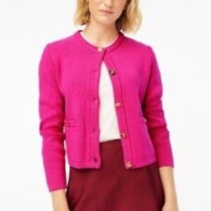 J Crew Factory Pink Sweater Blazer - S